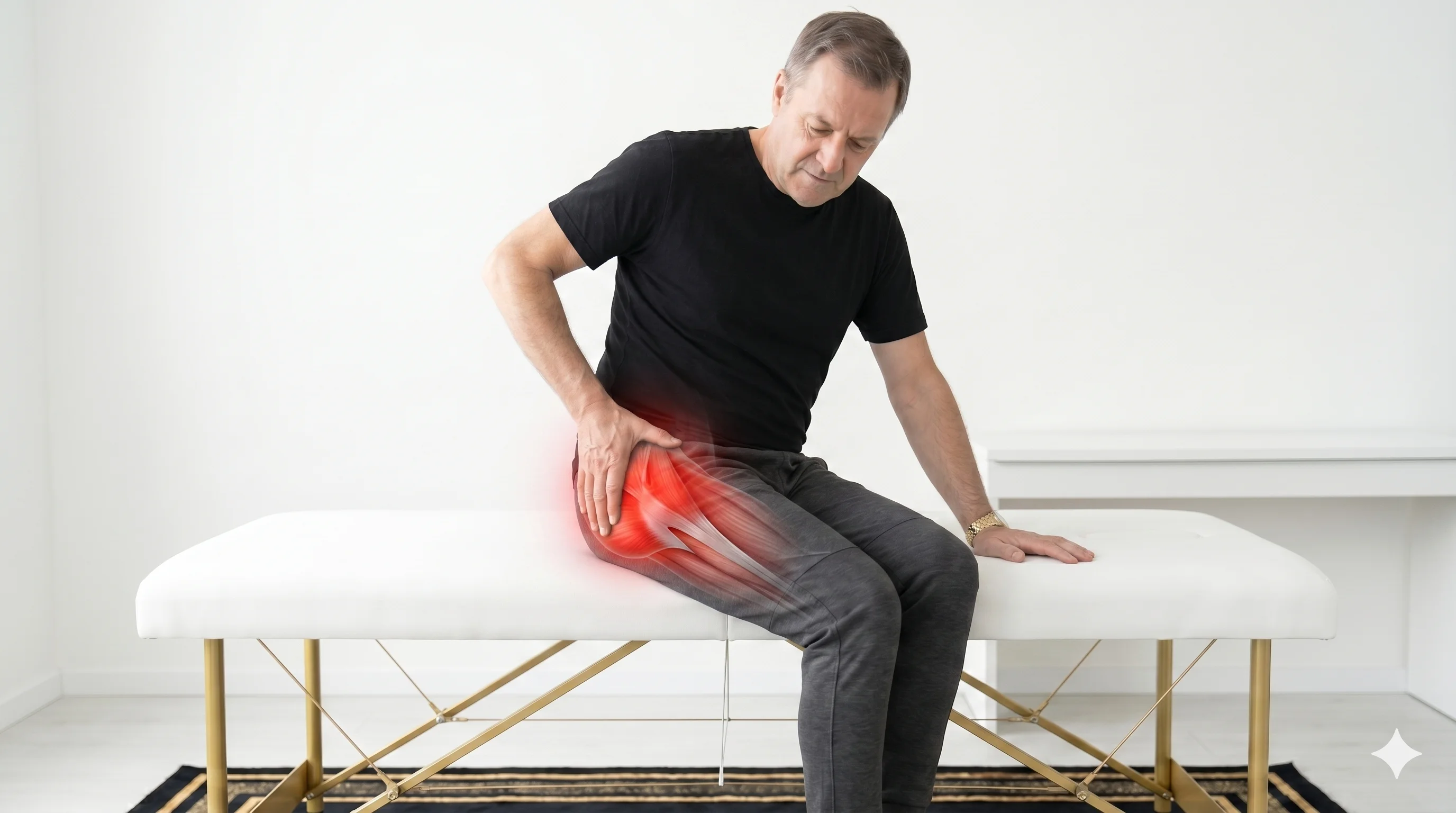 Tendinopatie gluteală tratament PRP Dr. Vadim Bîrca București — durere fesă și șold recuperare ortobiologică